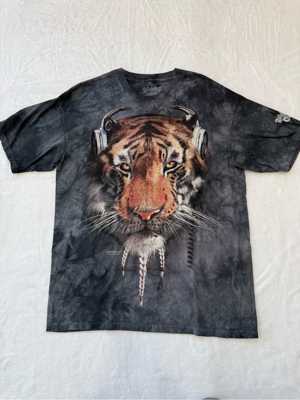 Bold Graphic Tee 100% Cotton LG Tiger Manimals Rainforest Cafe T-Shirt